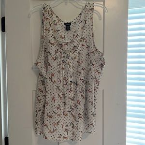Bird print Torrid tank top size 2